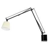 Klosz Kinkiet Rayon Arm Wall czarny - LED z tkaniny