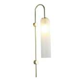 Kinkiet Slack biały - metal | szkło