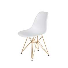 Podstawa Krzesło DSR Gold białe. 01 - metalowa złota
