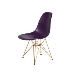 Podstawa Krzesło DSR Gold fioletowa Purpura. 39 - metalowa złota