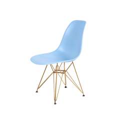Podstawa Krzesło DSR Gold jasny niebieski. 12 - metalowa złota
