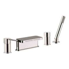 Zestaw wannowy 4-otworowy z rozdzielaczem Rubinetterie Mariani Noir