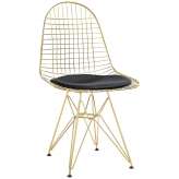 Poduszka Krzesło DSR Net Gold złote - czarna | metal