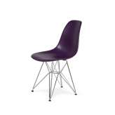 Podstawa Krzesło DSR Silver fioletowa Purpura. 39 - metalowa chromowana