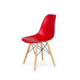 Podstawa Krzesło DSW Wood Krwista czerwień 06 - polipropylen | bukowa