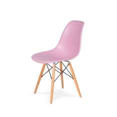 Podstawa Krzesło DSW Wood pastelowy róż 07 - polipropylen | bukowa