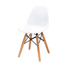 Krzesło dziecięce Junior DSW Premium białe - polipropylen | nogi bukowe