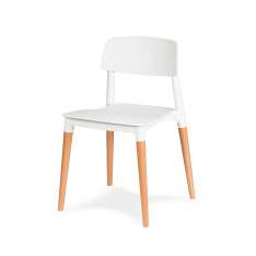 Krzesło Ecco Premium białe - polipropylen | buk