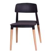 Krzesło Ecco Premium czarne - polipropylen | buk