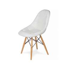 Podstawa Krzesło eko Wood Czysta biel T3 - ekoskóra | bukowa