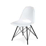 Podstawa Krzesło Gular Dsm białe - polipropylen | czarna metalowa