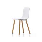 Krzesło Holy Wood białe - polipropylen | nogi bukowe