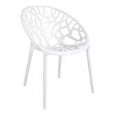 Krzesło Koral białe - polipropylen