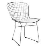 Poduszka Krzesło Net Soft chrom - biała | metal