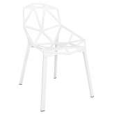 Krzesło Split Premium białe - aluminium | nogi białe