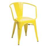 Krzesło Tower Arm żółte - metal