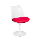 Podstawa Krzesło Tulip białe z czerwoną poduszką - Abs | metalowa