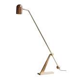 Lampa podłogowa Crane złoto - miedziana - stal Węglowa