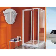Narożna kabina prysznicowa z brodzikiem z drzwiami składanymi Samo CIAO