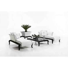 Tapicerowane łóżko dzienne z tkaniny Samuele Mazza Outdoor CANOPO