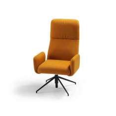 Obrotowe krzesło z tkaniny z wysokim oparciem Sancal Elle