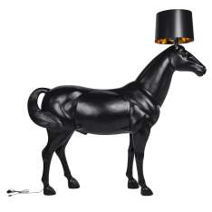 Lampa podłogowa Koń Horse 2 Up czarna - Żywica | Abs