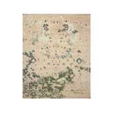 Wzorzysty, ręcznie robiony dywan z wełny tybetańskiej i chińskiego jedwabiu Sarawagi SHALIMAR RUSTED GREEN
