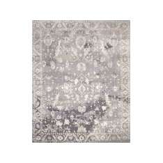 Wzorzysty, ręcznie robiony dywan z wełny tybetańskiej i chińskiego jedwabiu Sarawagi SHALIMAR SILVER