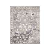 Wzorzysty, ręcznie robiony dywan z wełny tybetańskiej i chińskiego jedwabiu Sarawagi SHALIMAR SILVER