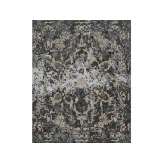Wzorzysty, ręcznie robiony dywan z wełny tybetańskiej i chińskiego jedwabiu Sarawagi SHEESH MAHAL GREY