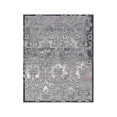 Wzorzysty, ręcznie robiony dywan z wełny tybetańskiej i jedwabiu bambusowego Sarawagi SOMERSET GREY