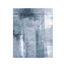 Wzorzysty, ręcznie robiony dywan z wełny tybetańskiej i jedwabiu bambusowego Sarawagi SHARAD BLUE