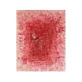 Wzorzysty, ręcznie robiony dywan z wełny tybetańskiej i jedwabiu bambusowego Sarawagi SHISHIR RED