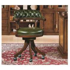 Obrotowe drewniane krzesło biurowe z podstawą 5-Spoke na kółkach Scappini & C 35th Anniversary SE 0153/P