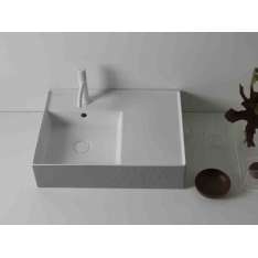 Umywalka ceramiczna nablatowa prostokątna z przelewem Scarabeo Ceramiche TEOREMA 2.0 RIGO
