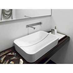 Umywalka ceramiczna prostokątna nablatowa Scarabeo Ceramiche Mizu