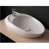 Owalna umywalka ceramiczna nablatowa Scarabeo Ceramiche Moai