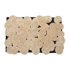 Prostokątny dywanik wełniany Scarlet Splendour Karesansui DUAL COLOR