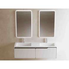 Podwójna wisząca szafka pod umywalkę z szufladami Solid Surface Sdr Ceramiche Solido
