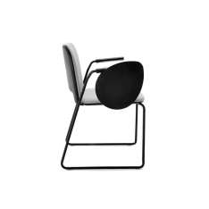 Krzesło treningowe z tkaniny z tabletem do pisania Segis Lips