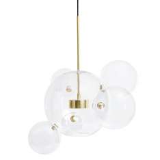 Lampa wisząca Capri 6 złota - LED aluminium | szkło