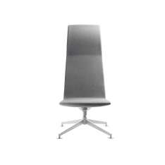 Krzesło biurowe z wysokim oparciem z tkaniny z podstawą 4-Spoke Sellex Swing RELAX