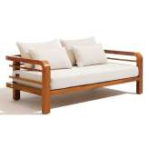 Mahoniowa sofa ogrodowa 2-osobowa z tkaniny Seóra Bellagio