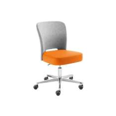 Krzesło biurowe z tkaniny z podstawą 5-Spoke na kółkach Sesta BLOG