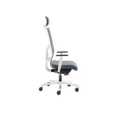 Obrotowy fotel biurowy z siatki Sesta SAX RETE WHITE