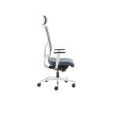 Obrotowy fotel biurowy z siatki Sesta SAX RETE WHITE