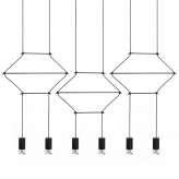 Lampa wisząca Flusso Line 6 czarna