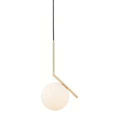 Lampa wisząca Halm 20 - mosiądz | szkło