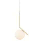 Lampa wisząca Halm 20 - mosiądz | szkło