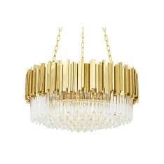 Lampa wisząca Imperial Gold 80 - stal | kryształ